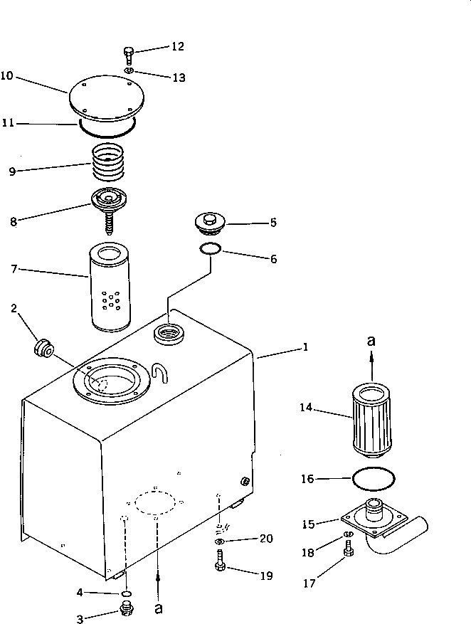 Бак 20S-60-31110 Komatsu