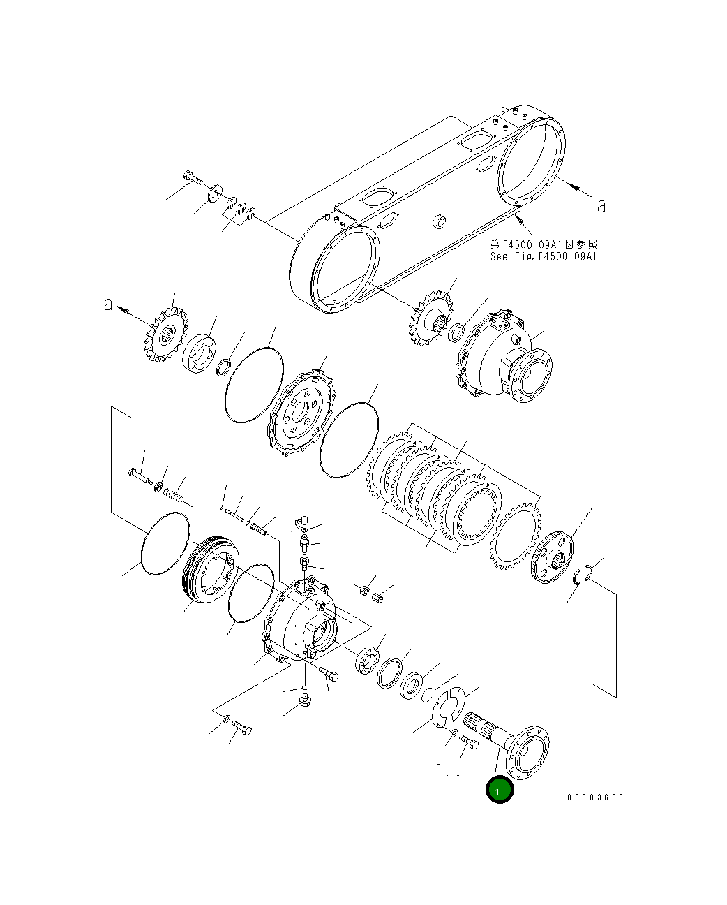 Вал 23B-25-31431 Komatsu