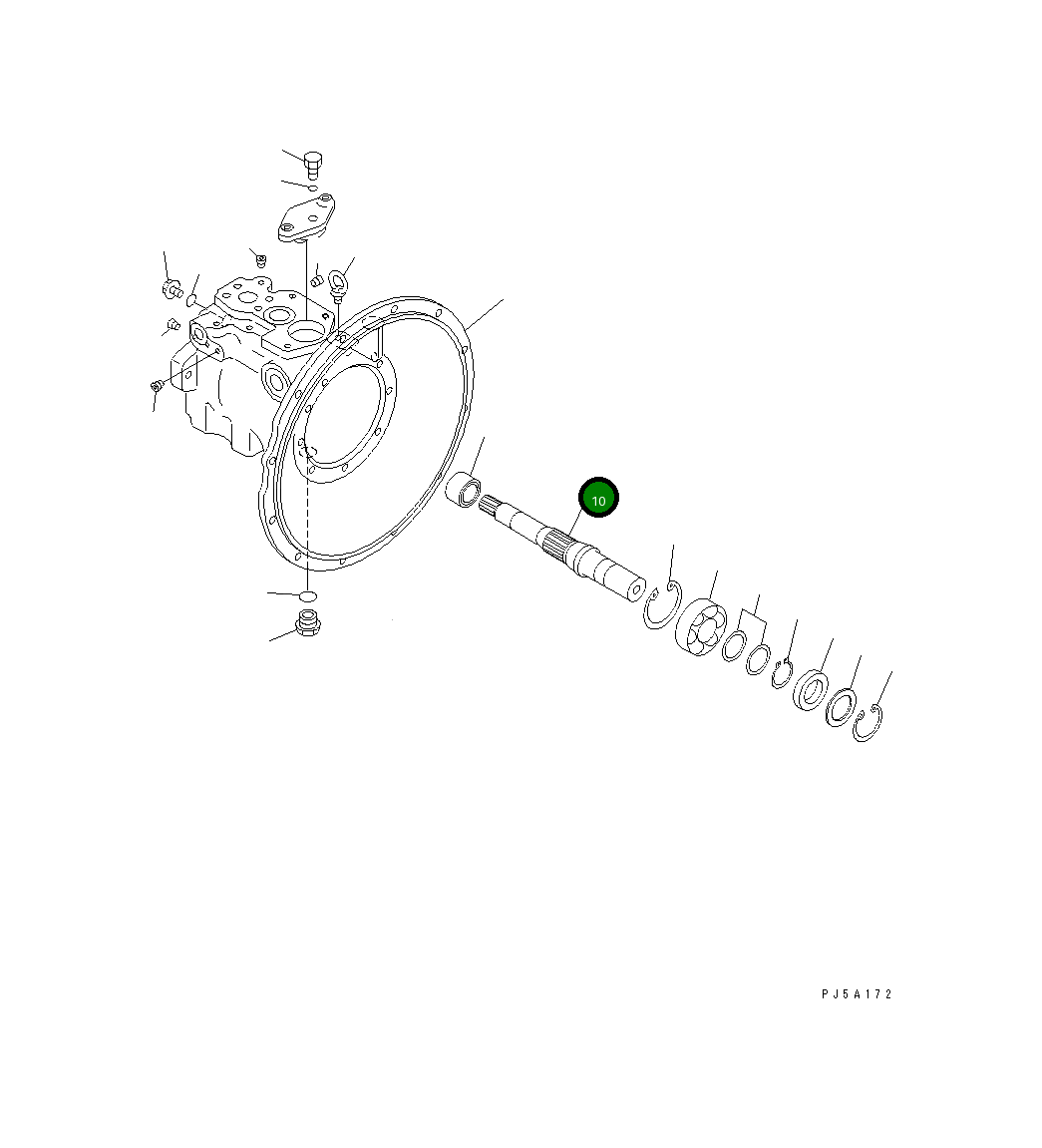 Вал 708-1W-22310 Komatsu