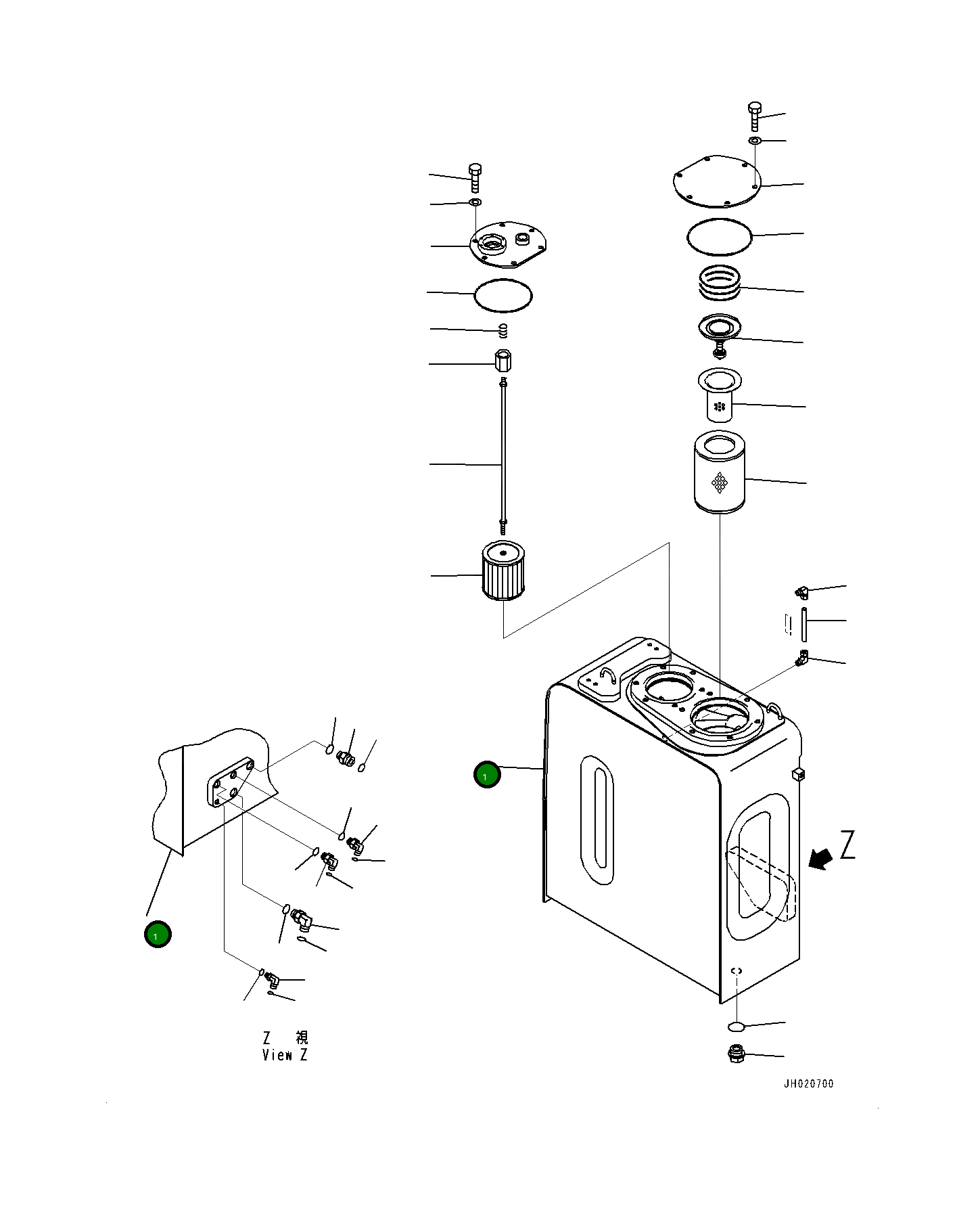 Бак 206-60-41310 Komatsu
