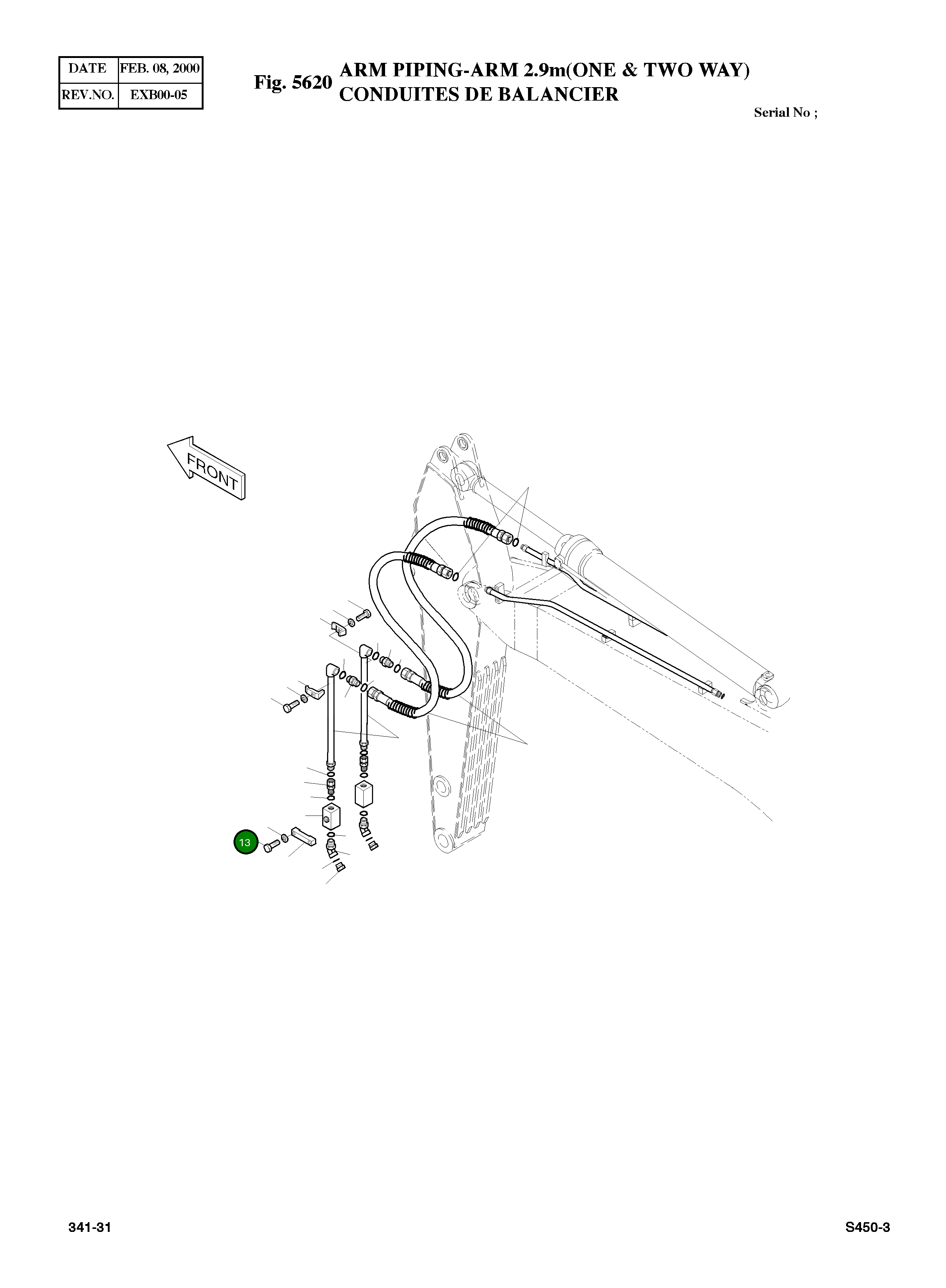 Болт M16X2.0X95 S0566161 Komatsu