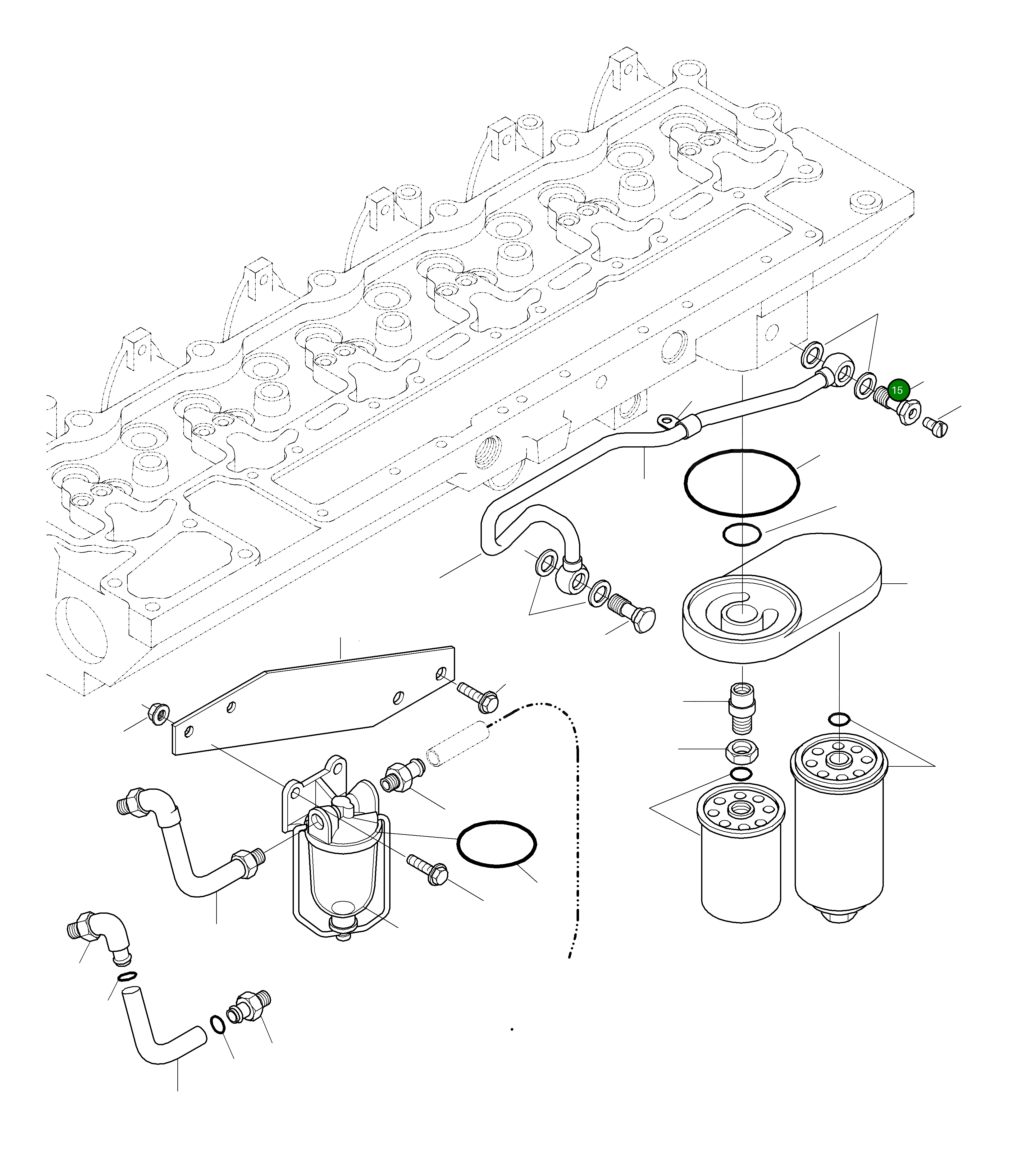 Болт-банджо CU3911446 Komatsu