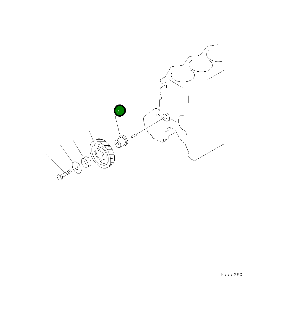 Вал 6221-21-2410 Komatsu