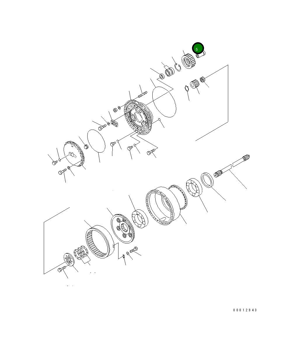 Вал 427-22-12511 Komatsu
