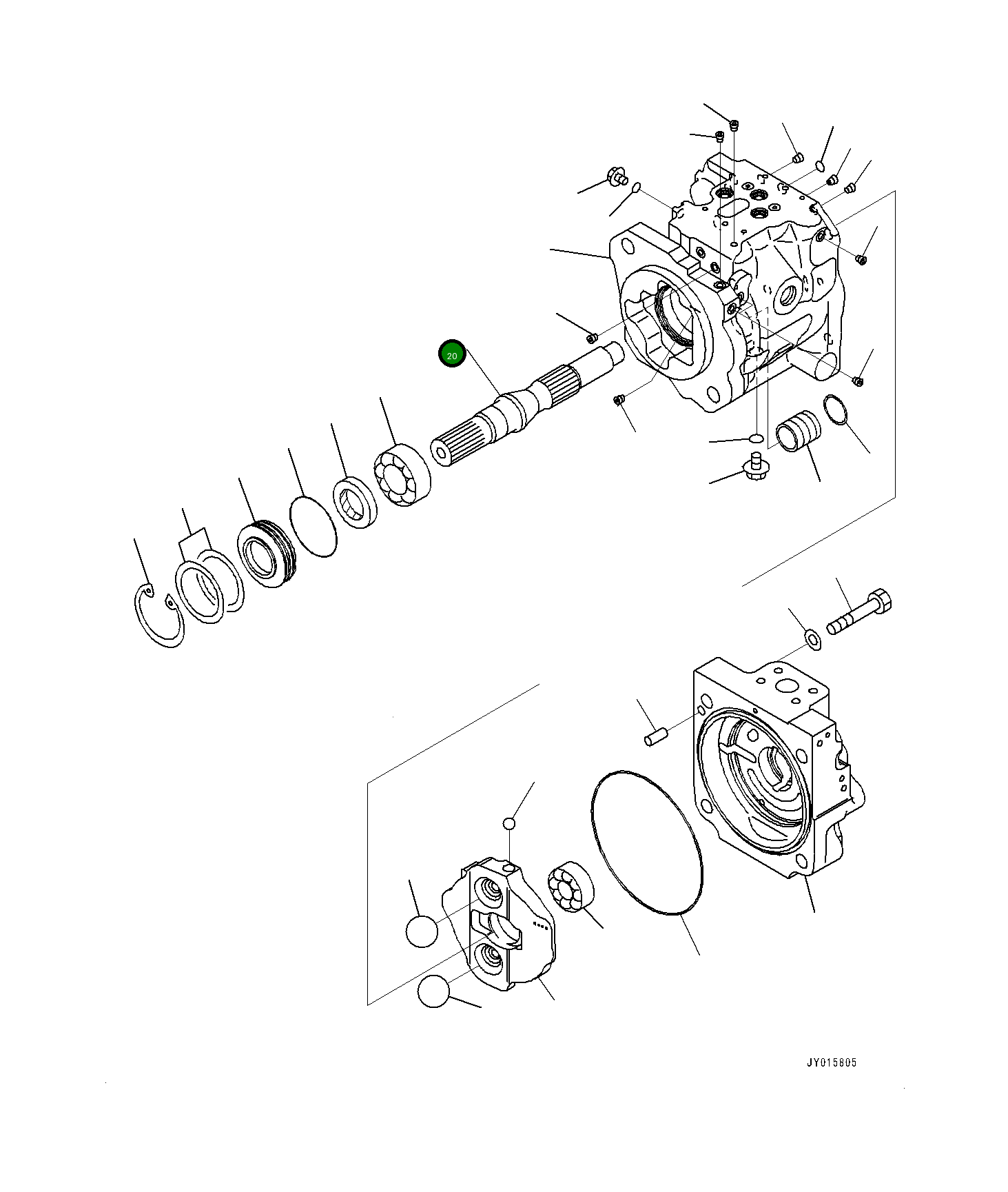 Вал 708-1W-42160 Komatsu