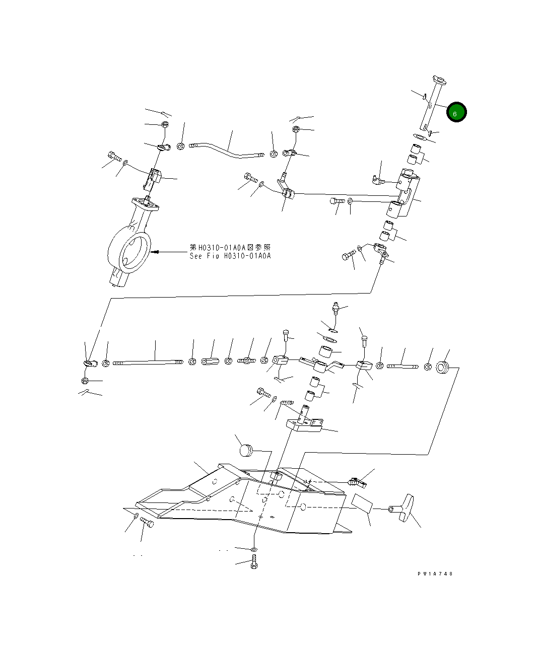 Вал 19M-60-32170 Komatsu