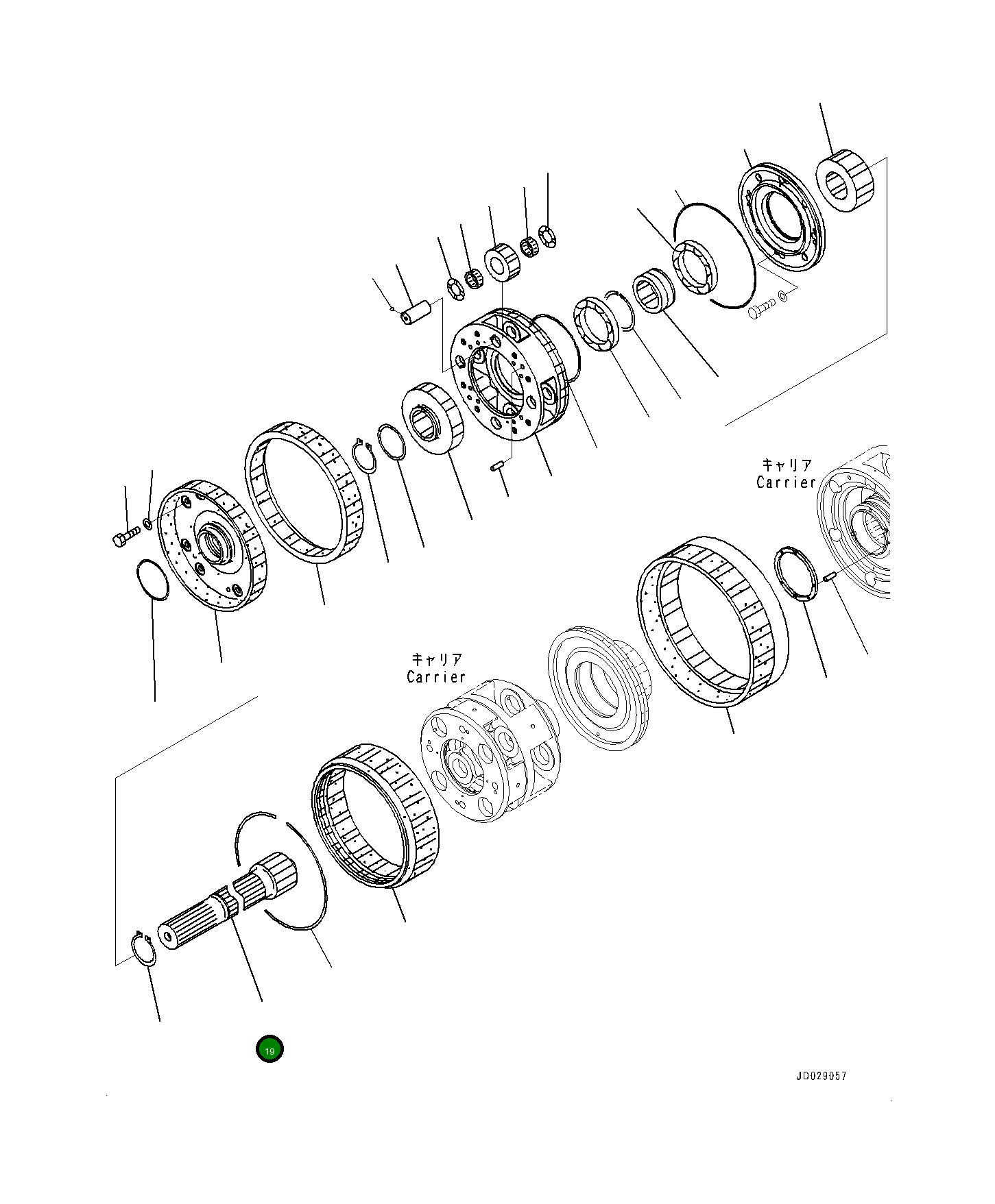 Вал 561-15-72121 Komatsu