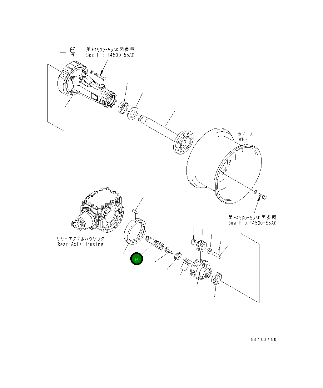 Вал 418-23-32421 Komatsu