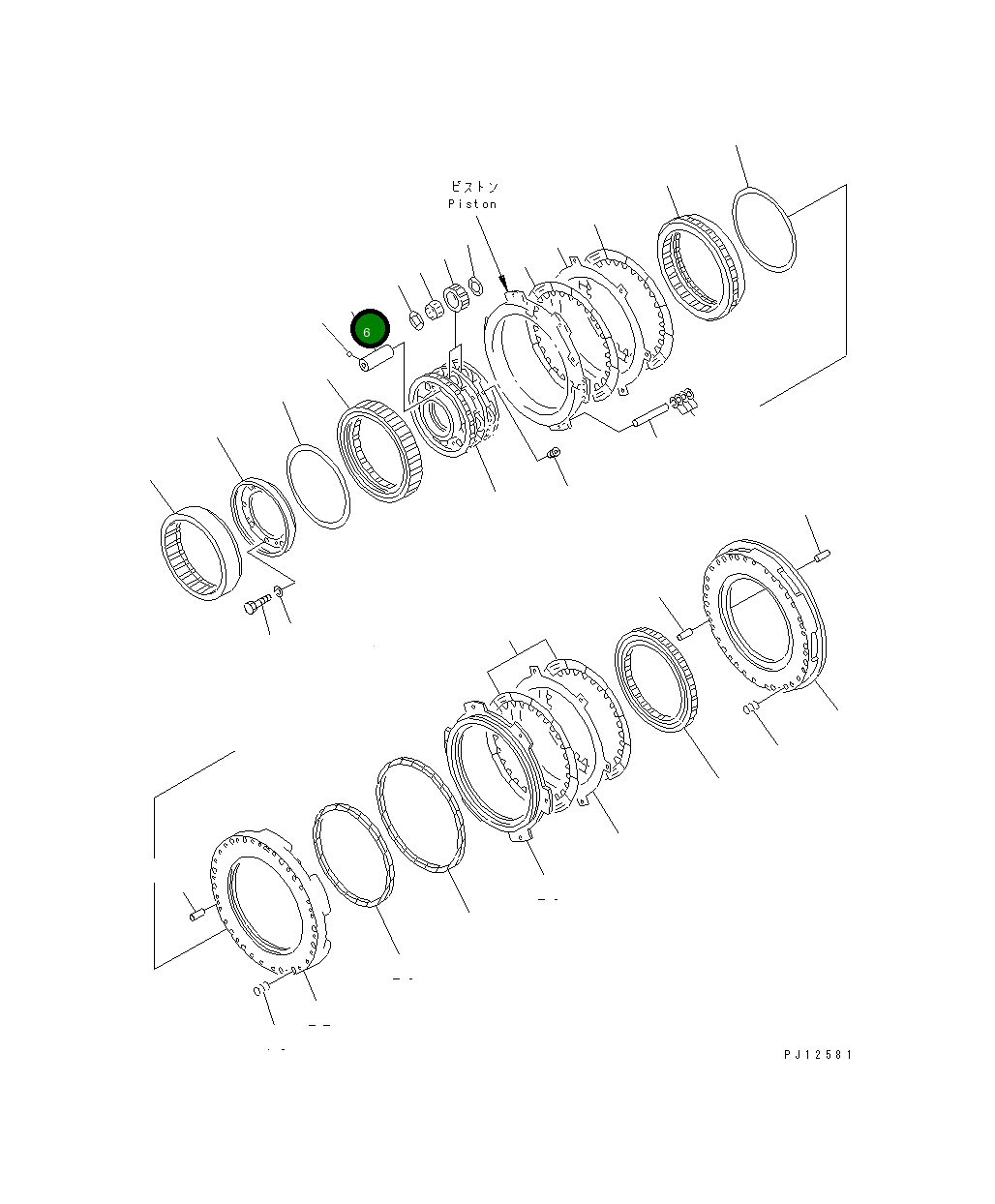 Вал 154-15-42521 Komatsu