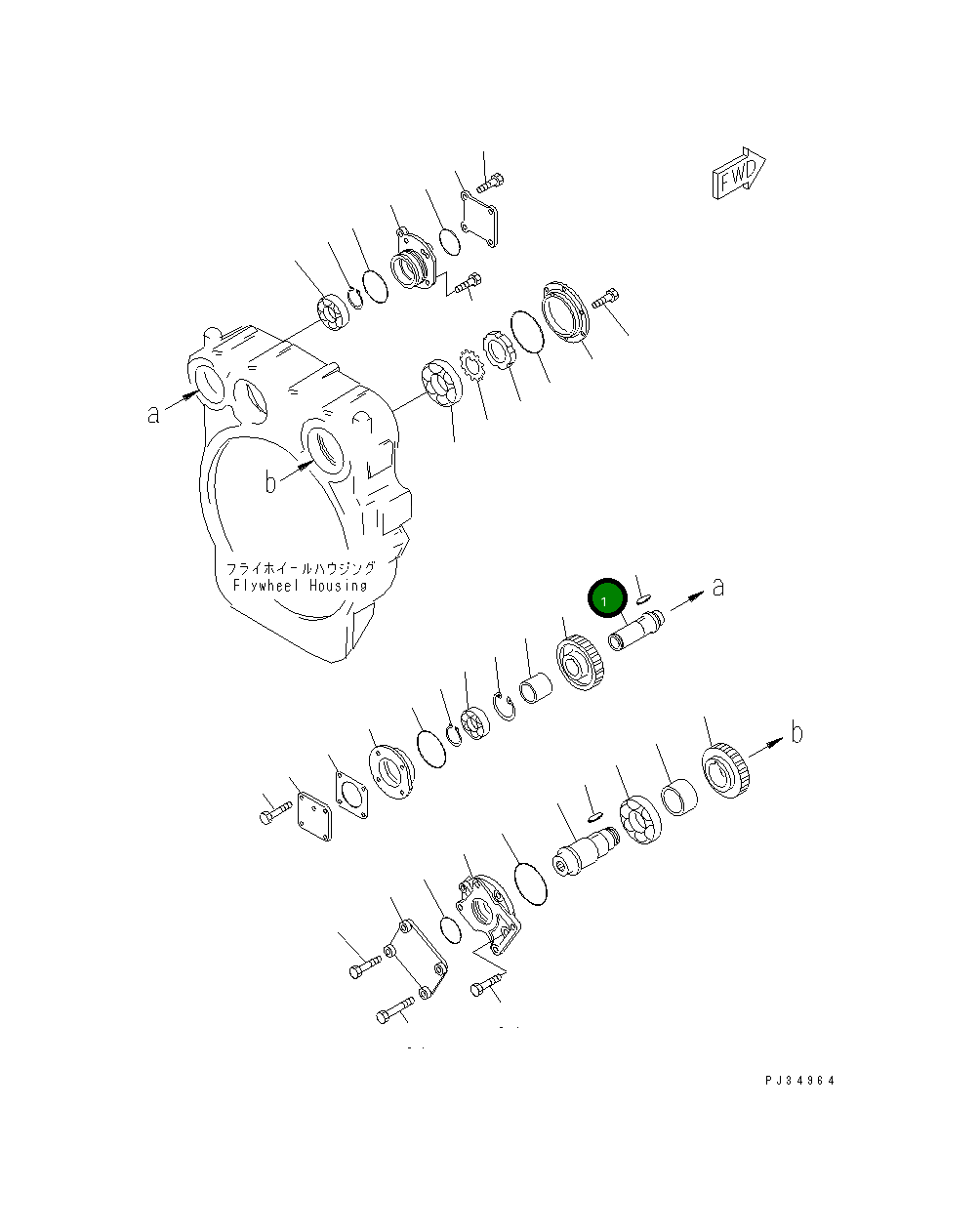 Вал 6150-21-4630 Komatsu