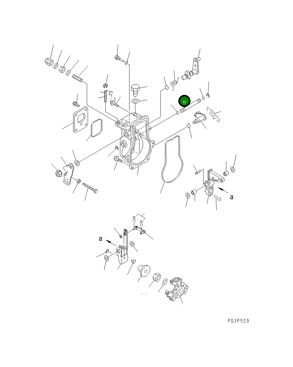 Вал YM129155-61490 Komatsu