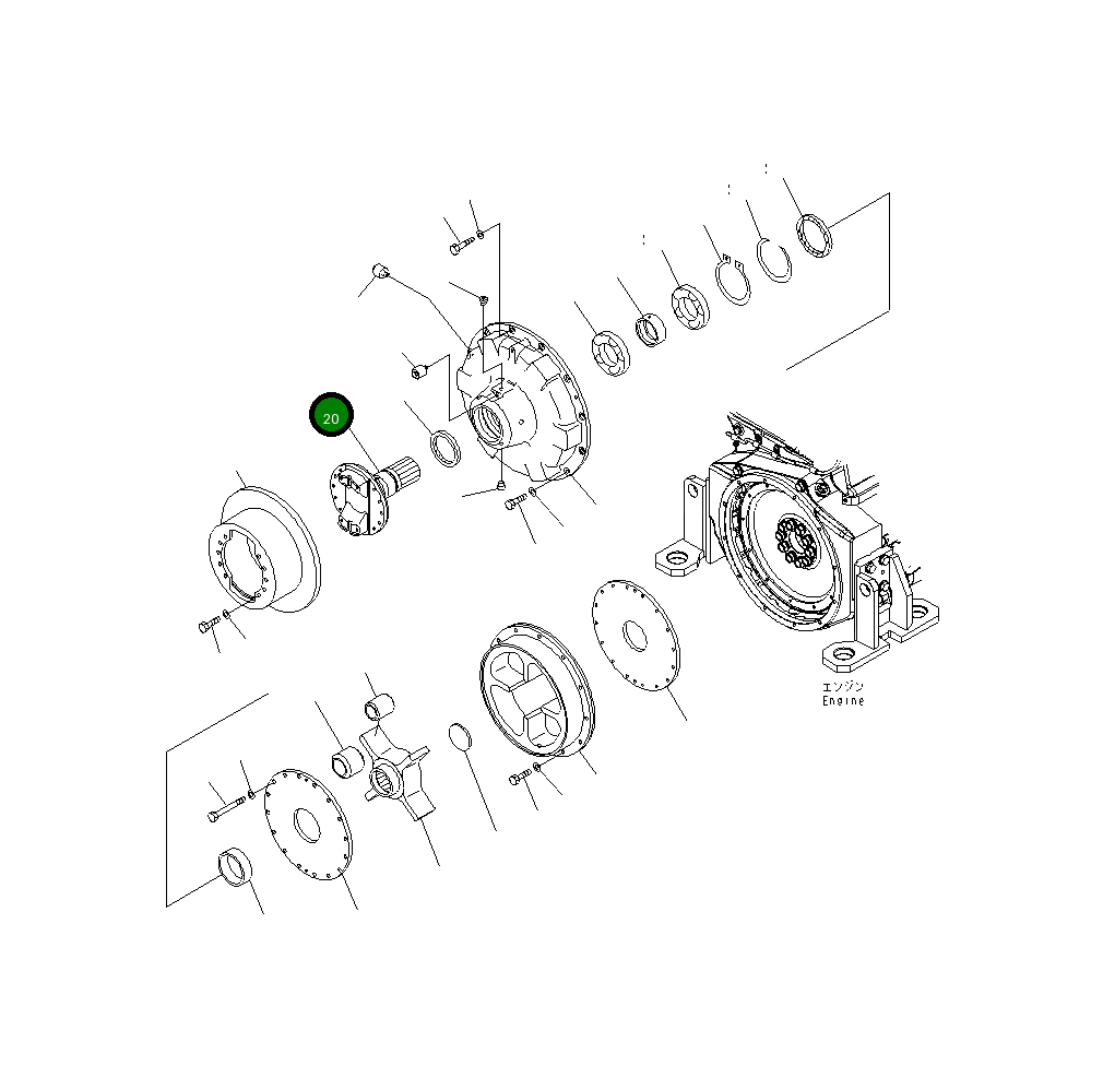 Вал 426-12-31121 Komatsu