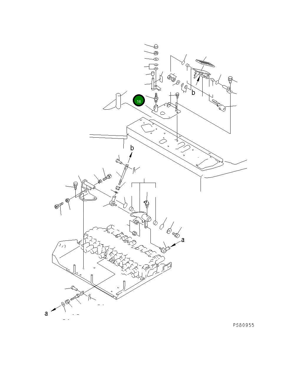 Вал YM172187-46430 Komatsu