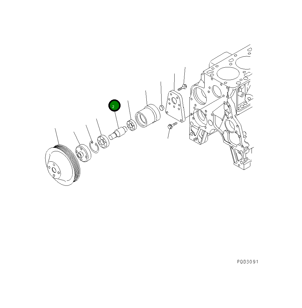 Вал 6732-61-3530 Komatsu