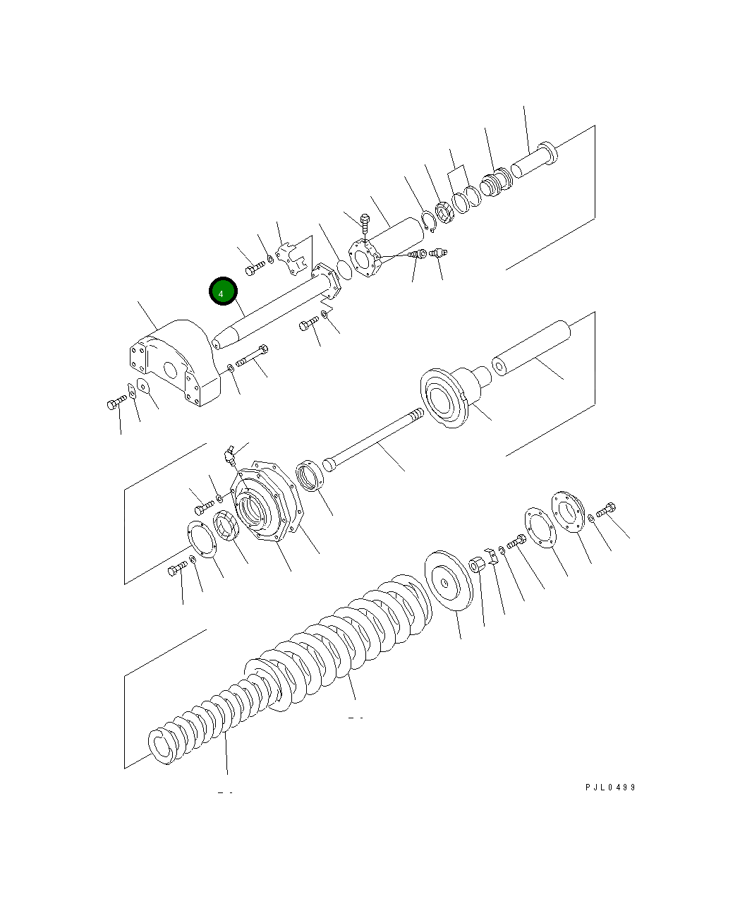 Вал 196-30-14120 Komatsu