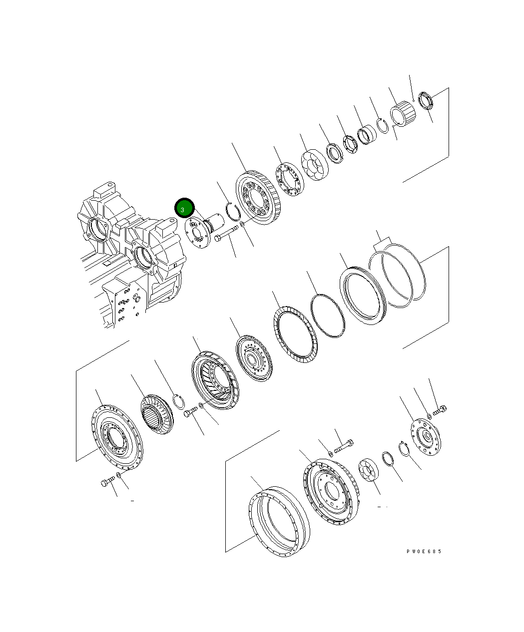 Вал 711-47-52550 Komatsu