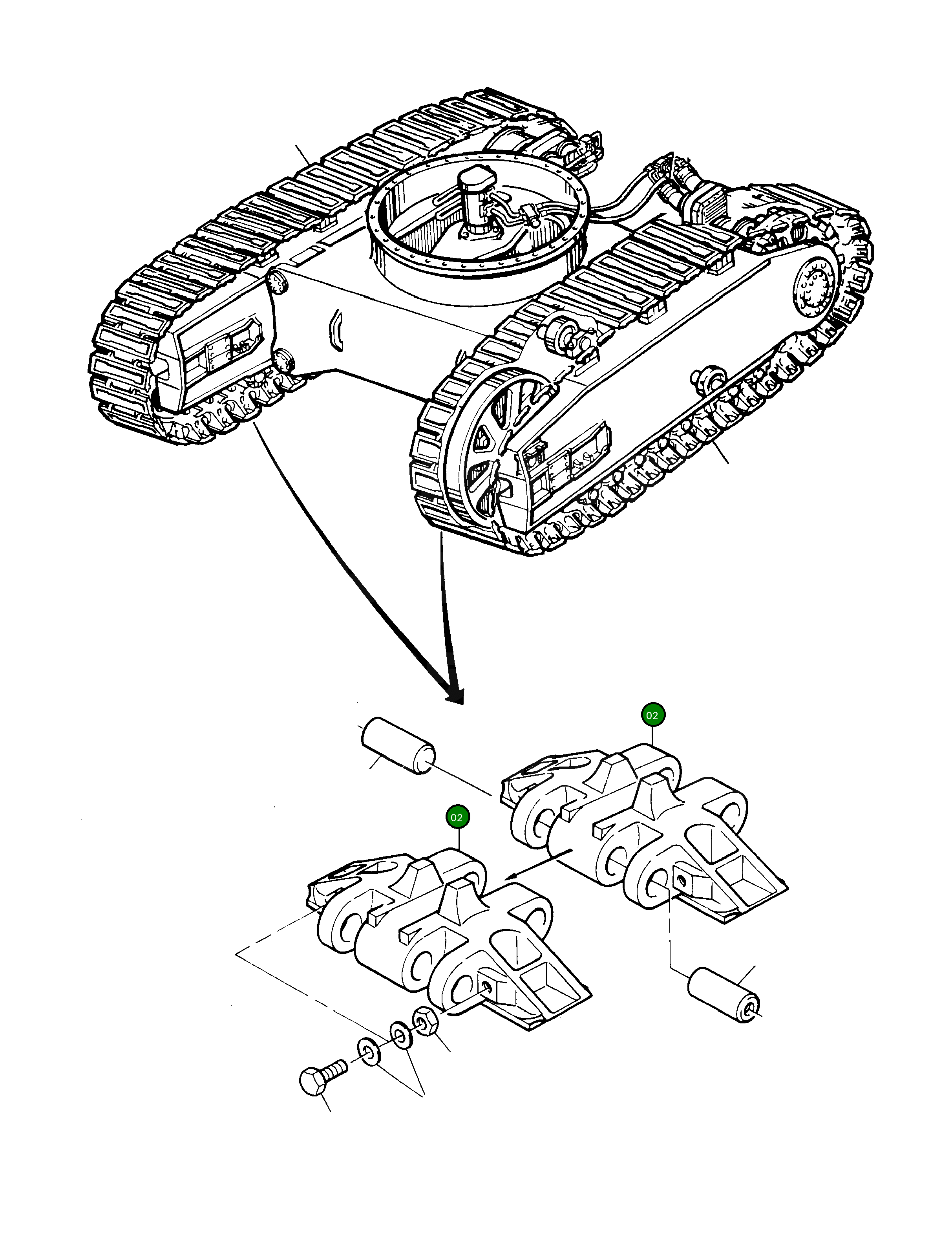 Башмак гусеницы 1500 mm 674 010 40 Komatsu