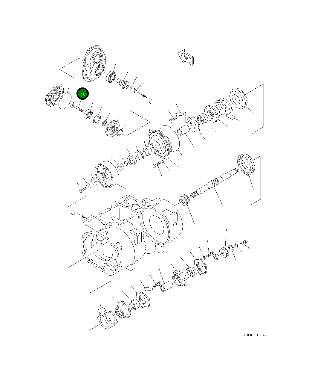Вал 101-Z61-2390 Komatsu