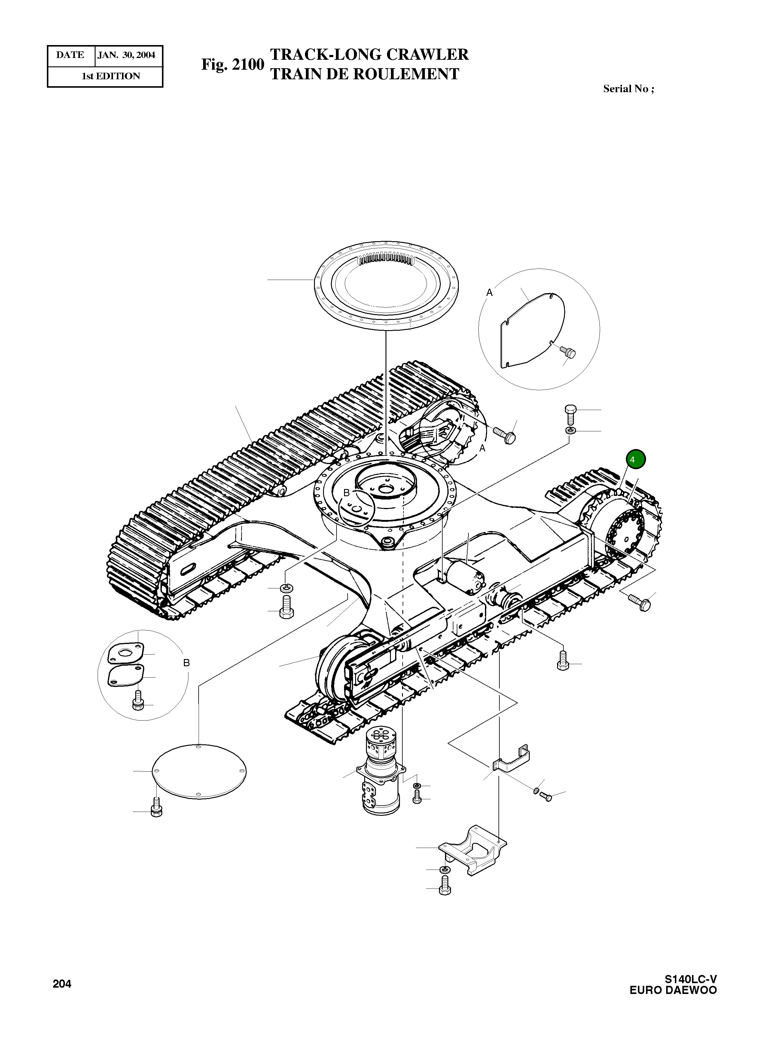 Ведущая звезда 2108-1040B Komatsu