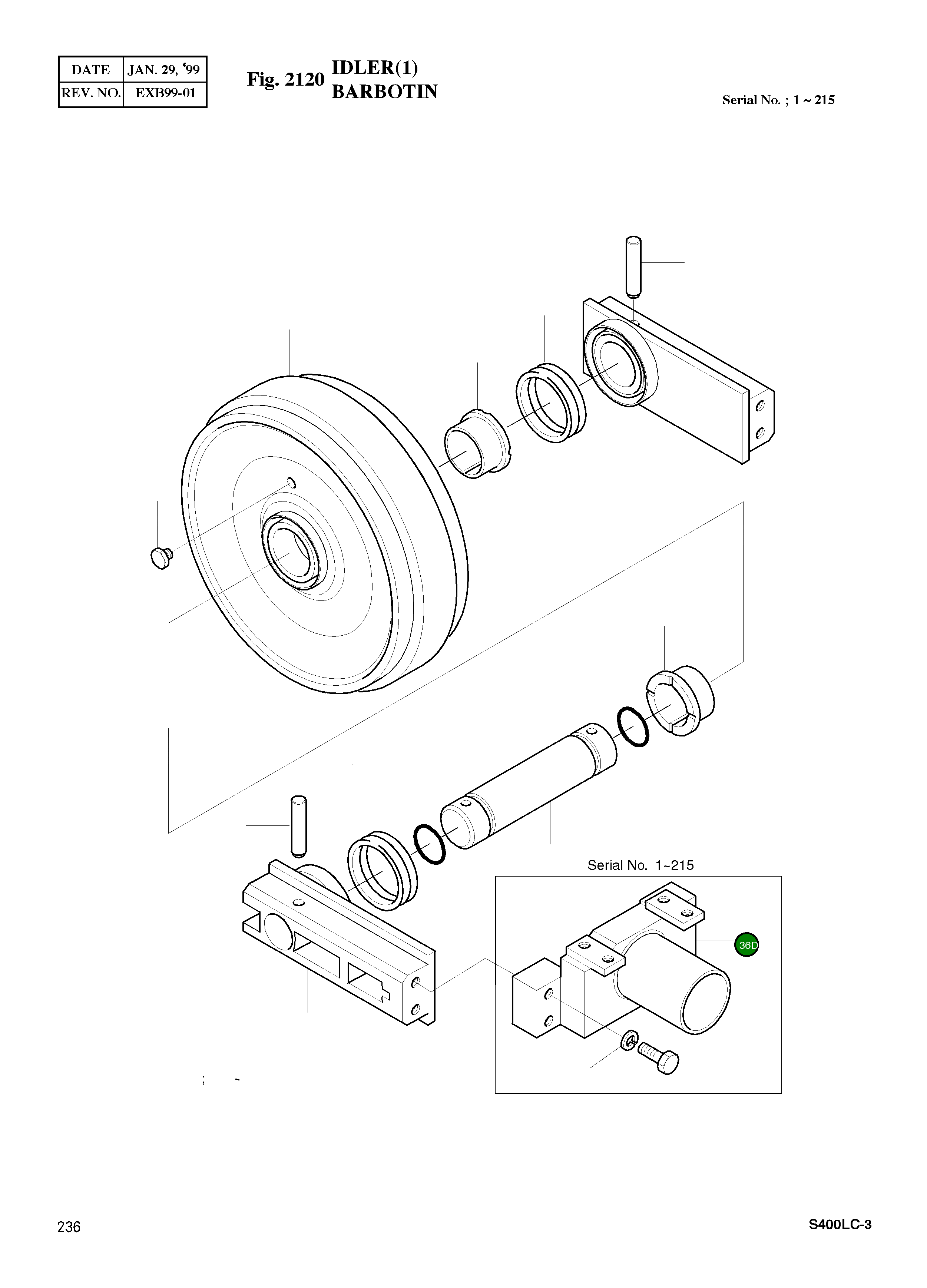 Вилка 2157-6002 Komatsu
