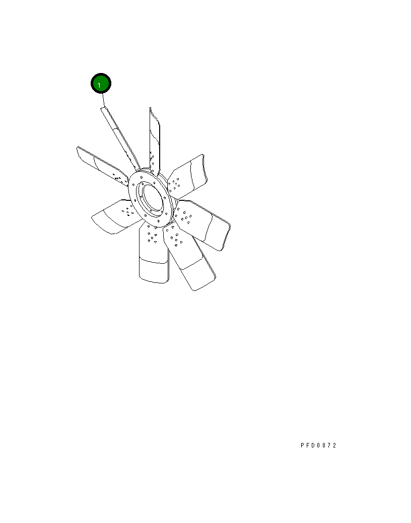 Вентилятор охлаждения 600-614-5350 Komatsu