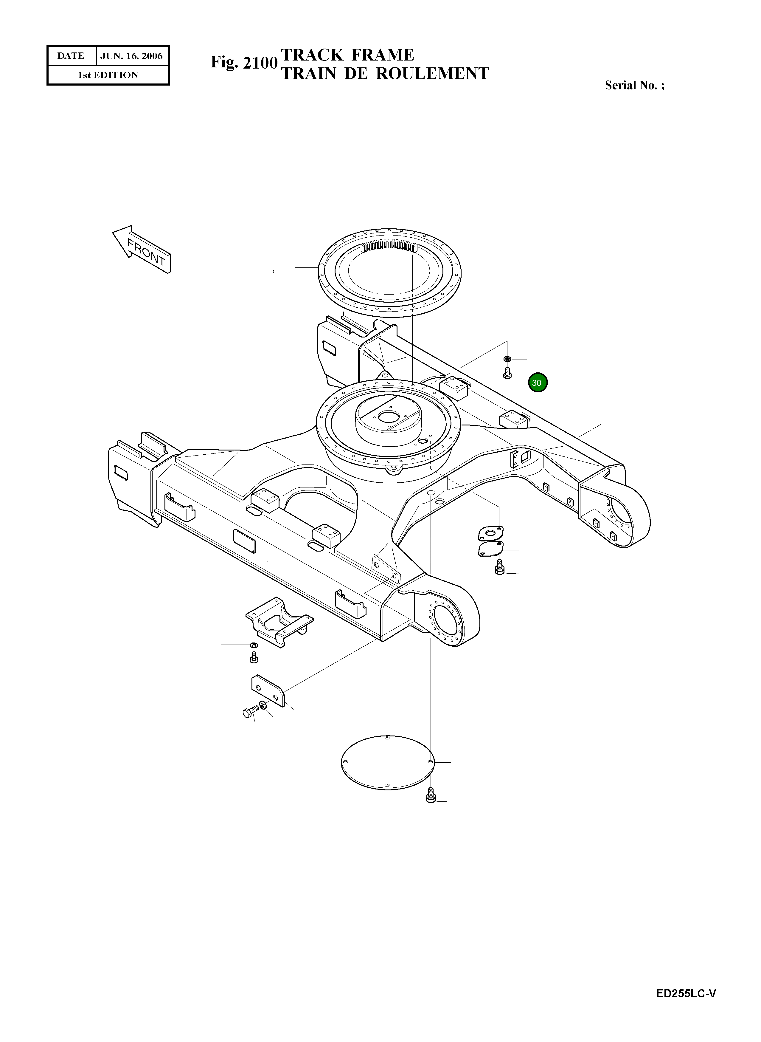Болт M24X2.0X70 S0774766 Komatsu