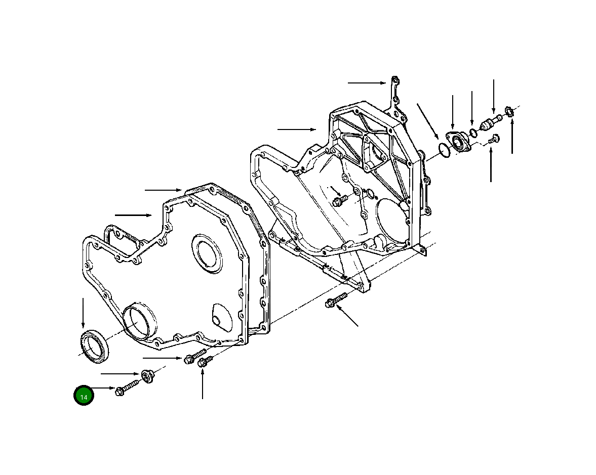 Болт (M8x1.25x60) 1258 941 H1 Komatsu