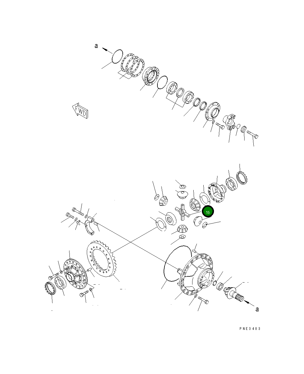 Вал 425-22-11411 Komatsu