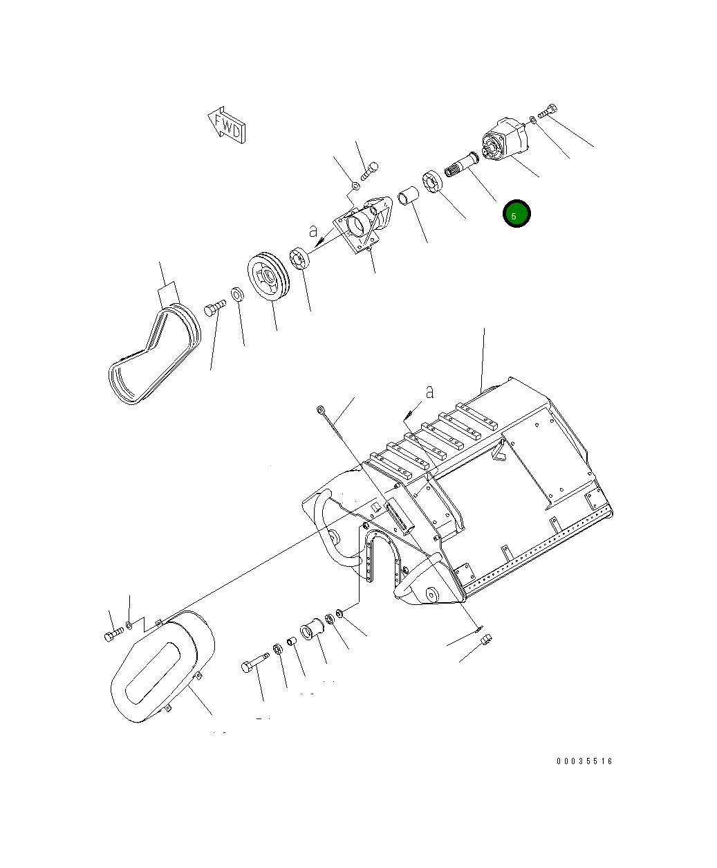 Вал FF3819-10150 Komatsu