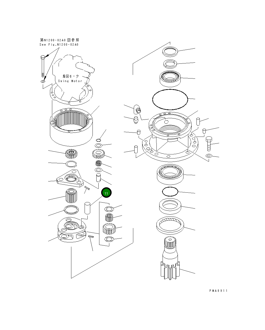 Вал 201-26-62250 Komatsu