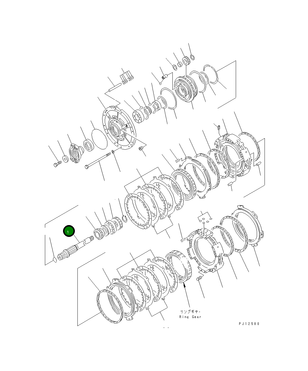 Вал 154-15-42111 Komatsu