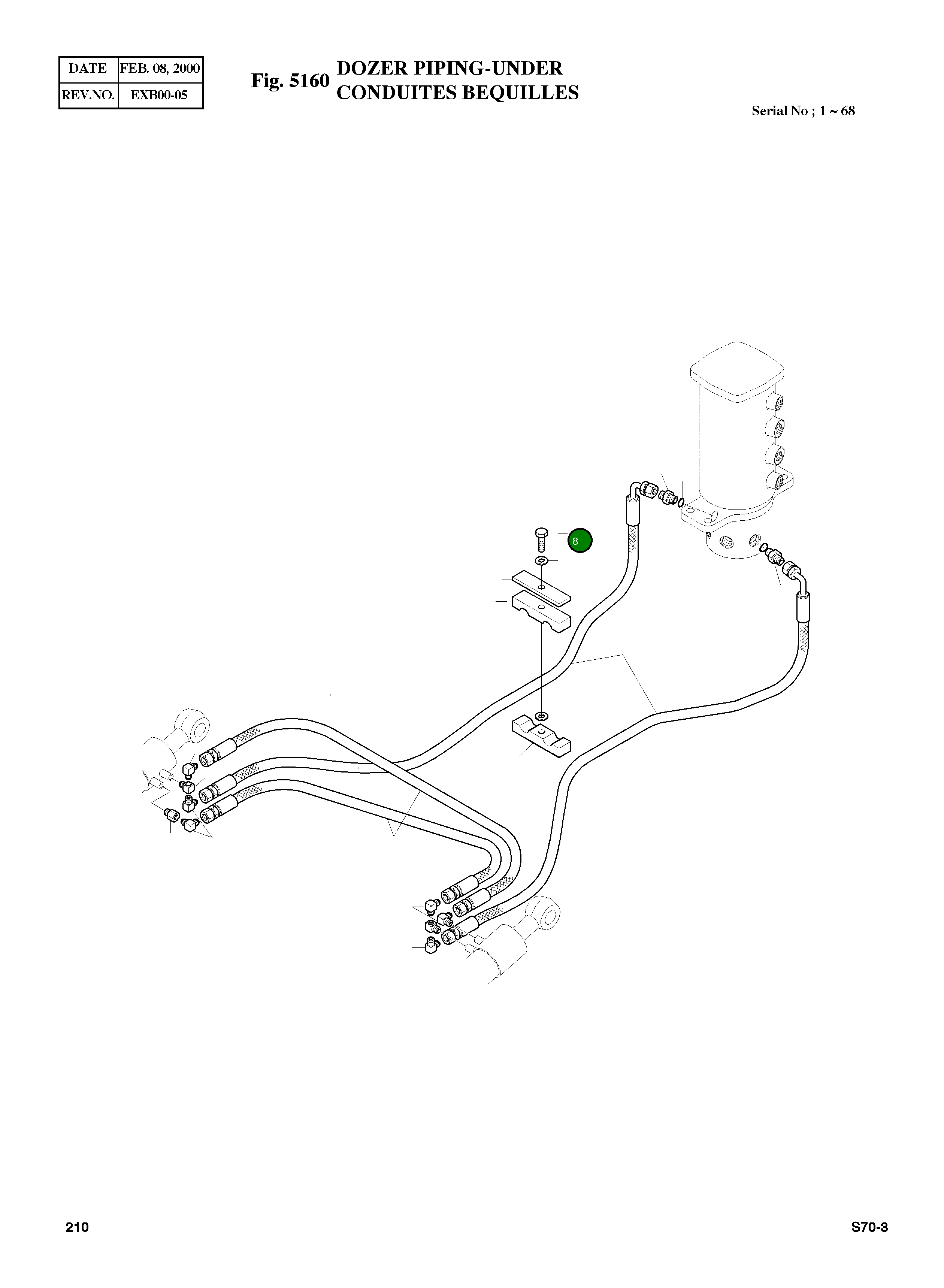 Болт M10X1.5X60 S0558853 Komatsu