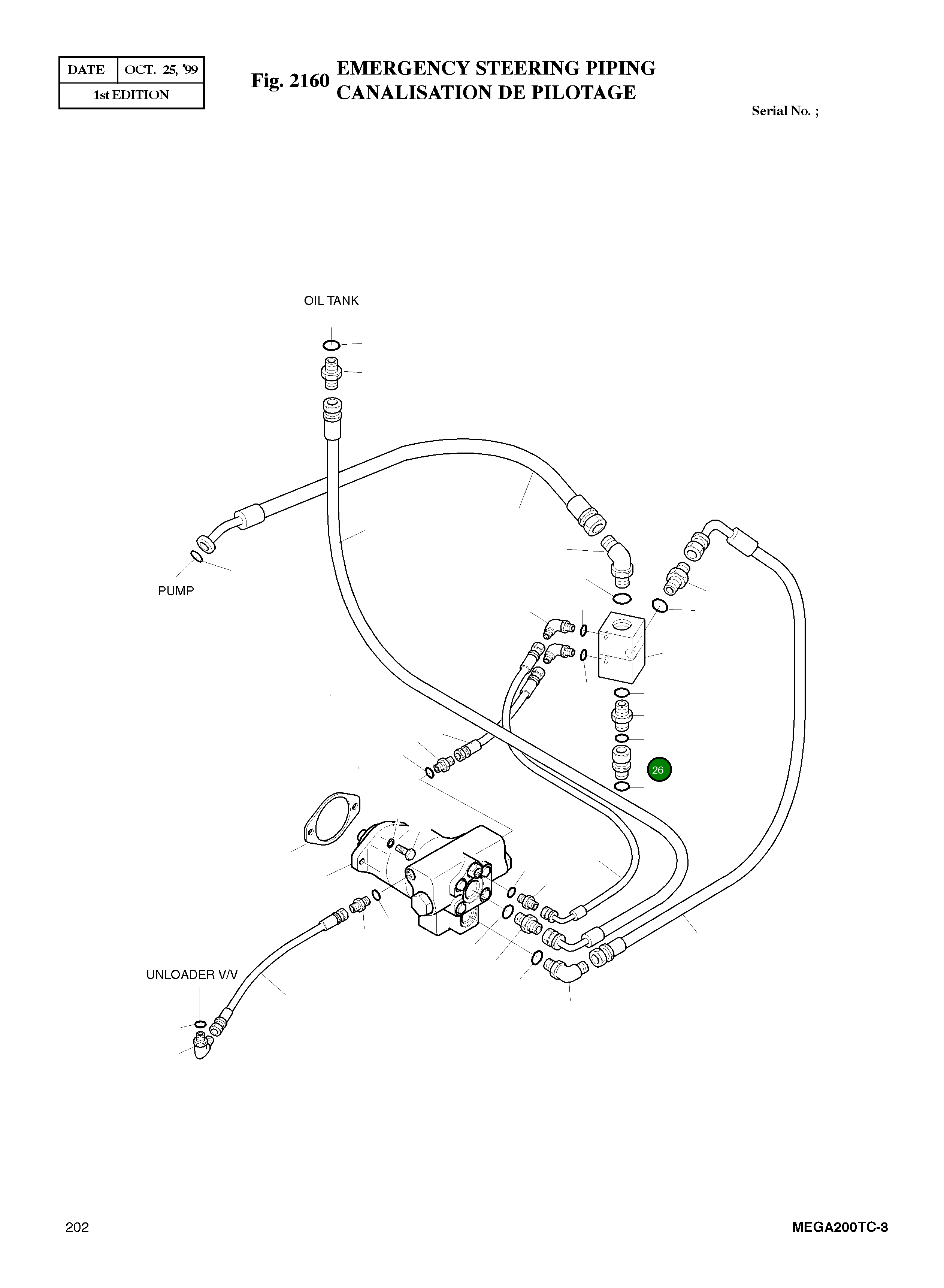 Адаптер UNF1 3/16-PF03/4 2181-2566D4 Komatsu