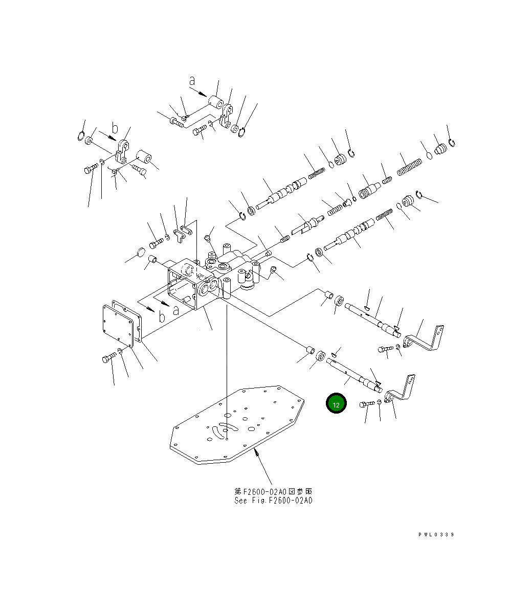 Вал 195-40-11222 Komatsu