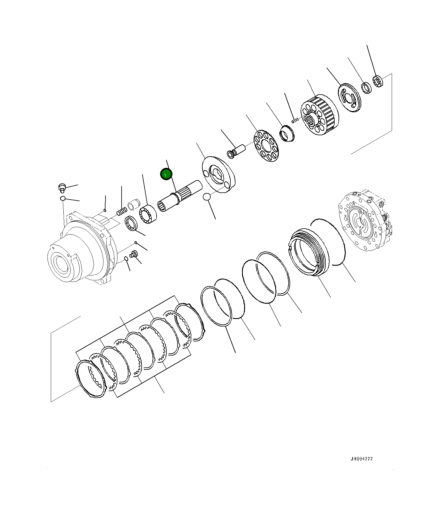 Вал KBB0441-02012 Komatsu