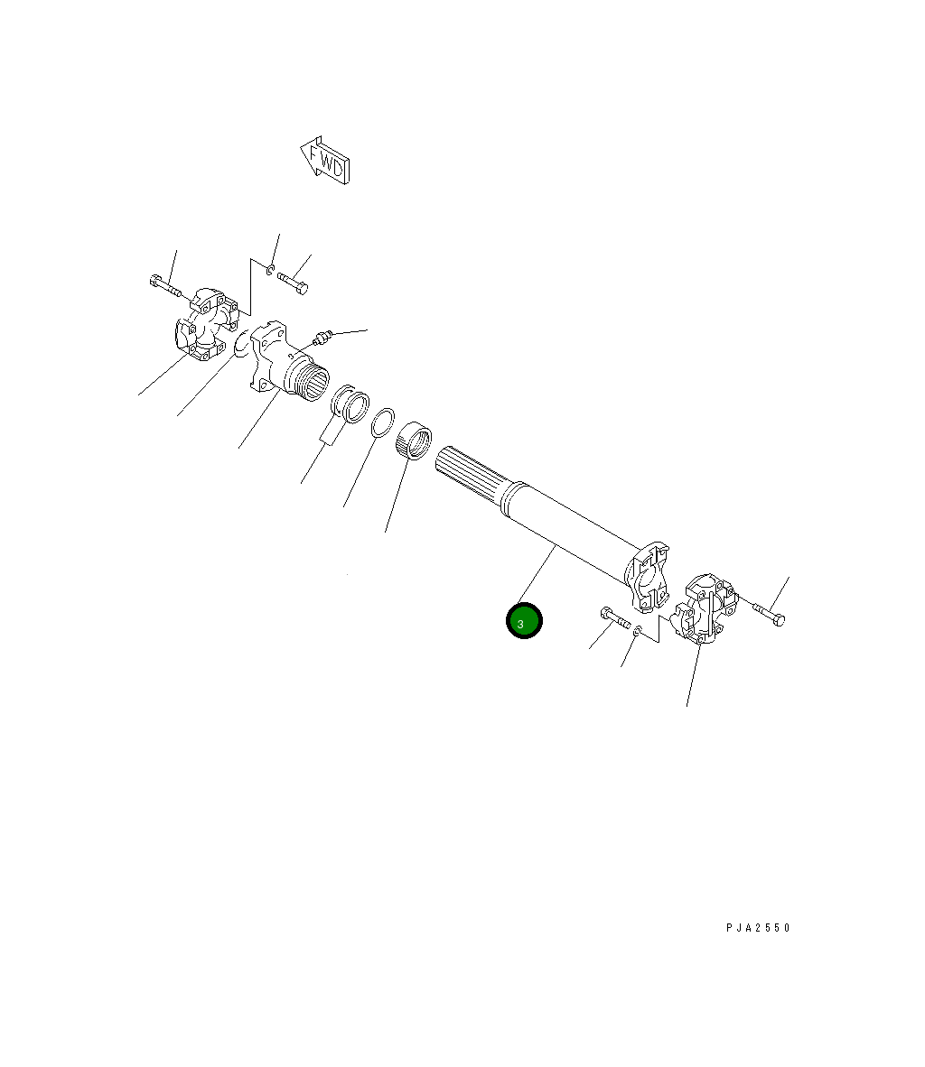 Вал 14W-67-11110 Komatsu