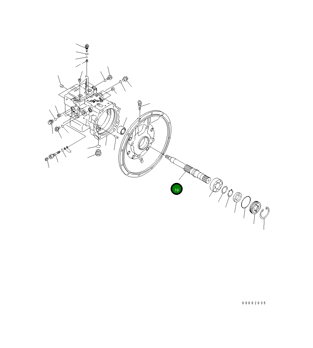 Вал 708-3T-12220 Komatsu