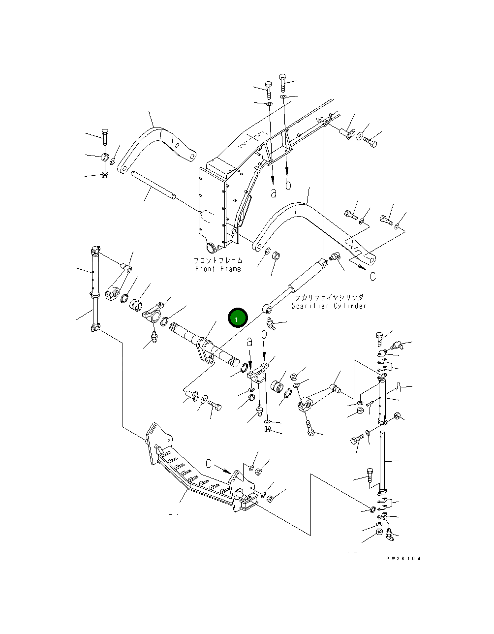 Вал 23A-71-31312 Komatsu