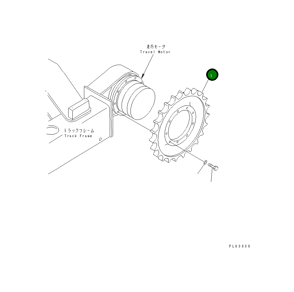 Ведущая звезда 20N-27-71115 Komatsu