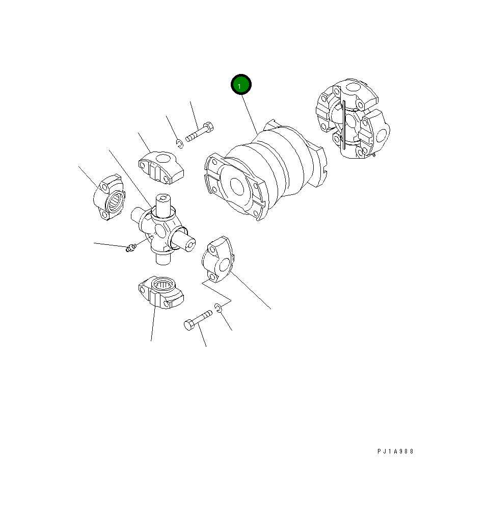 Вал 176-20-41100 Komatsu