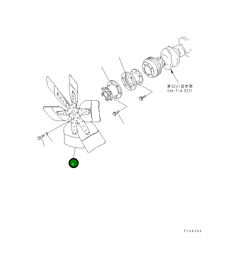 Вентилятор охлаждения 600-635-8620 Komatsu