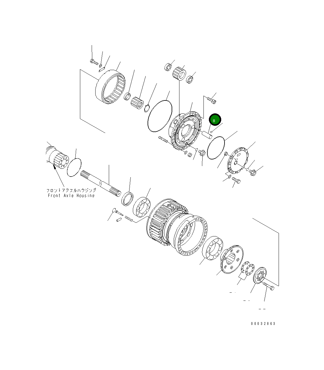 Вал 426-22-12510 Komatsu