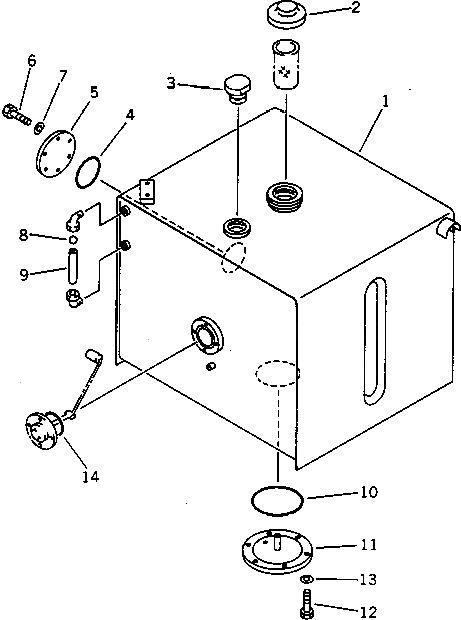 Бак 208-04-31110 Komatsu