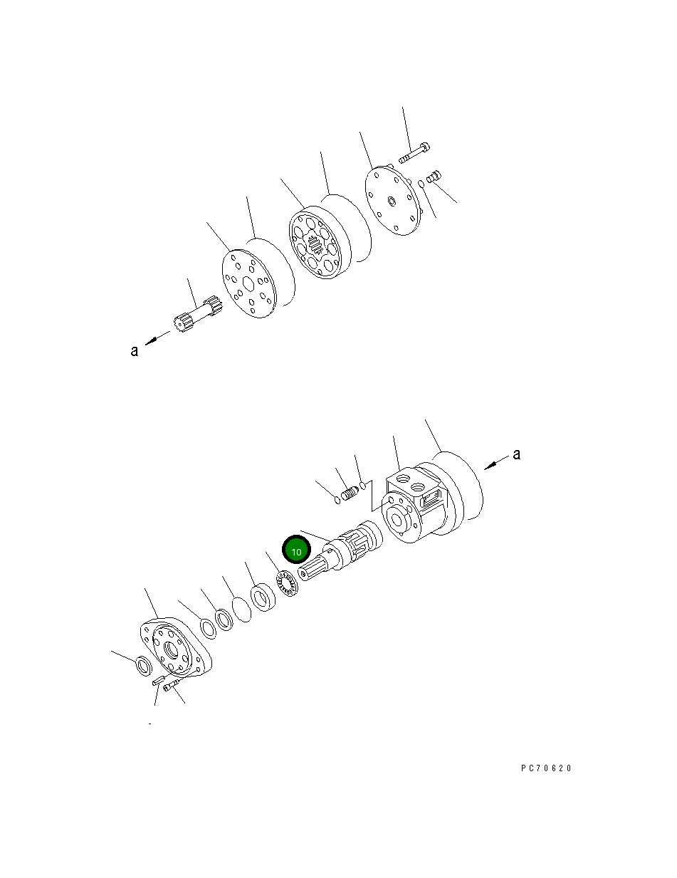 Вал 2692-8-47710 Komatsu