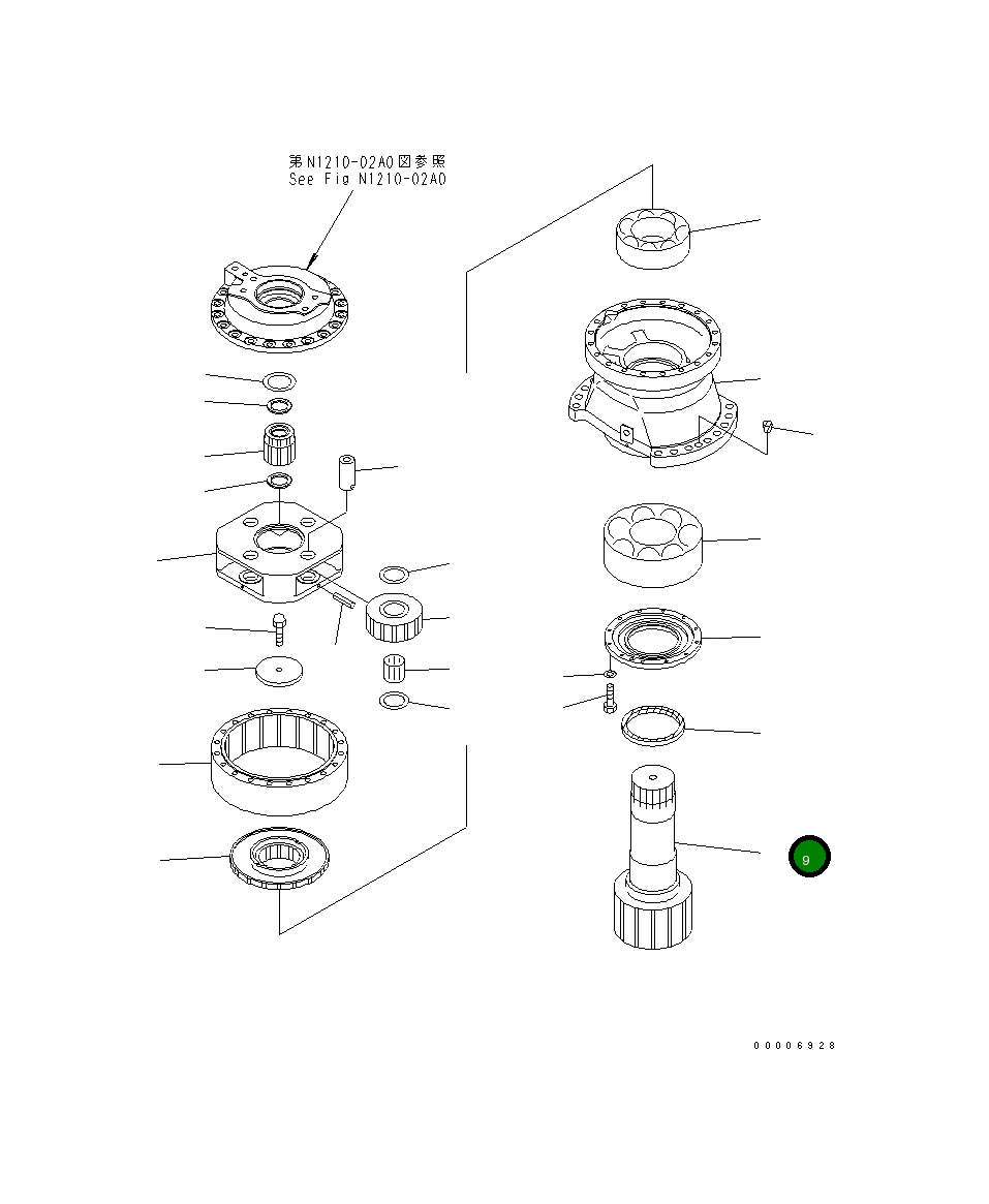 Вал 209-26-72120 Komatsu