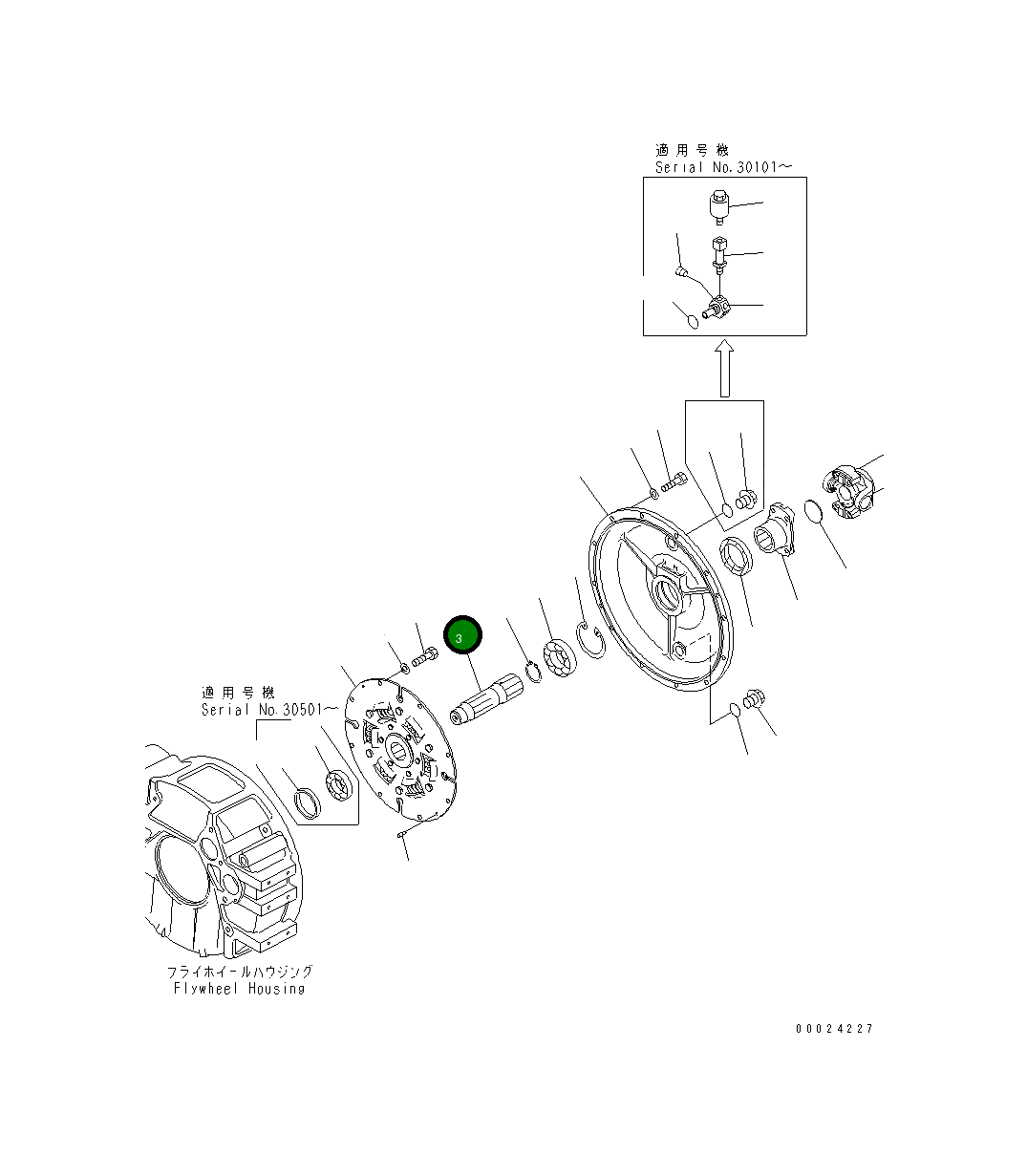 Вал 124-12-51132 Komatsu