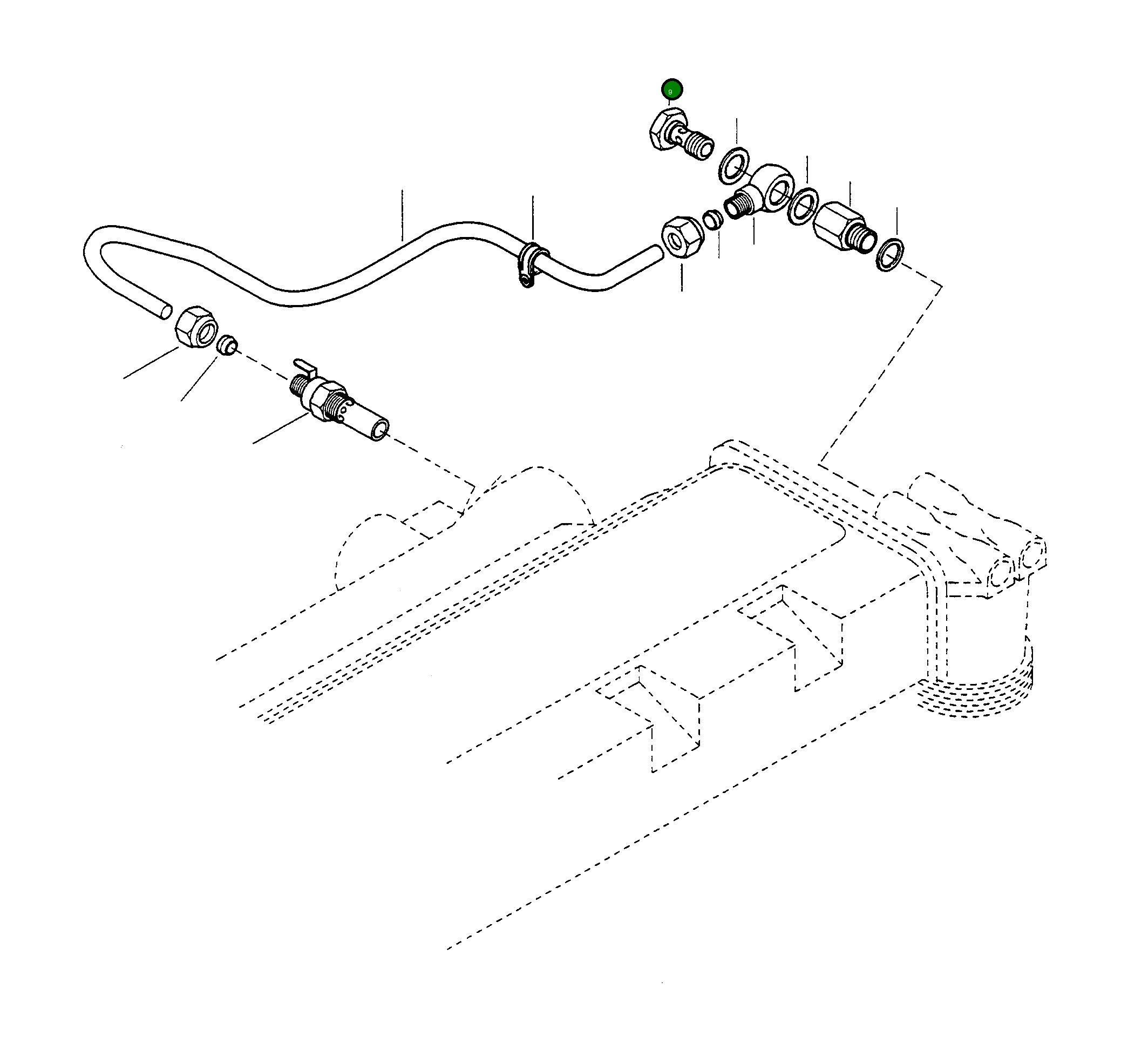 Болт-банджо 4906202M1 Komatsu