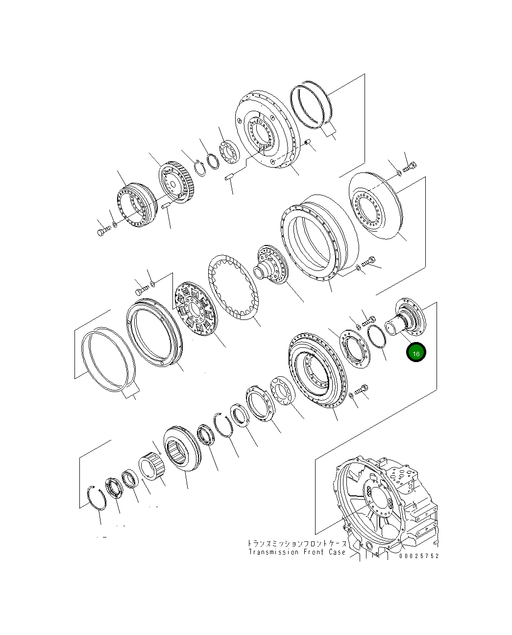 Вал 56E-13-12520 Komatsu