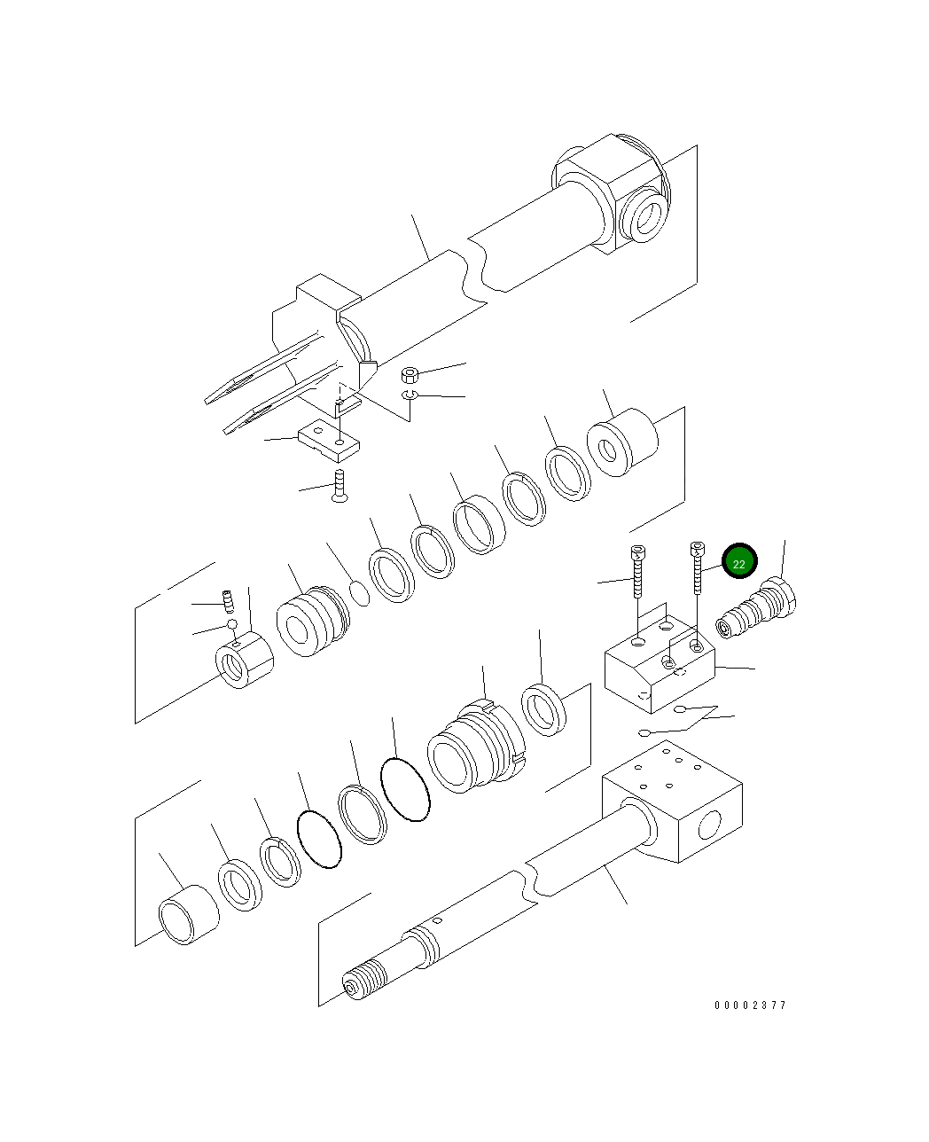 Болт под внутренний шестигранник MH21079-06032 Komatsu