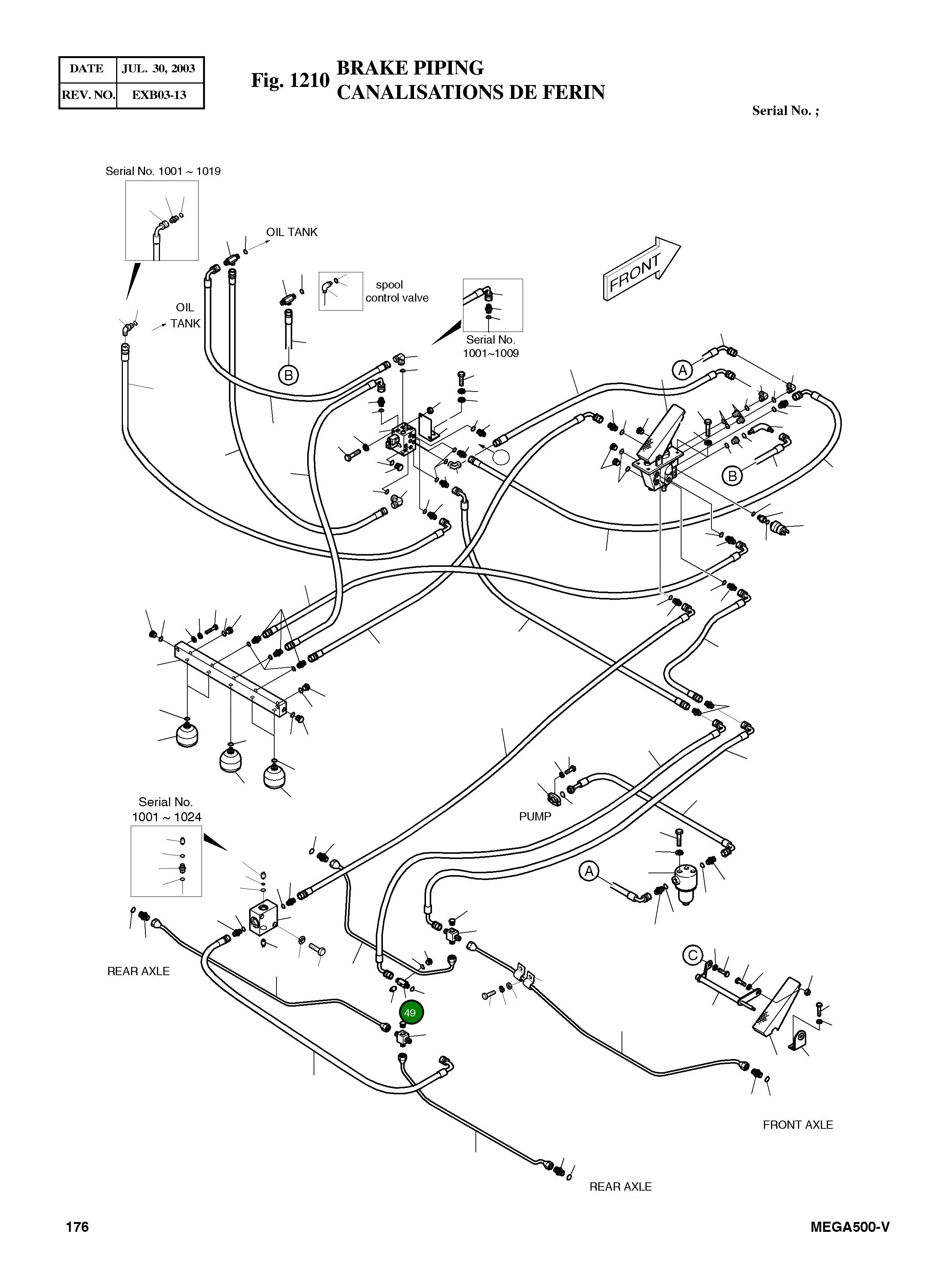 Адаптер M10X1.0XPF3/8XPFO1/4 181-00165A Komatsu